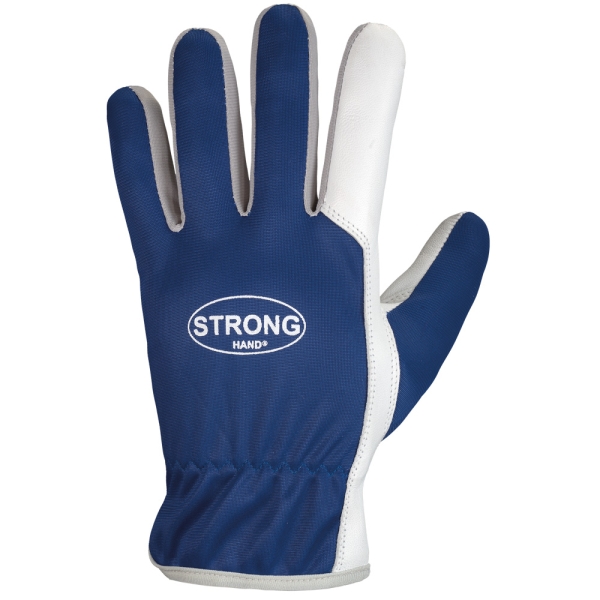 F-STRONGHAND, Schafsleder Arbeitshandschuhe, *DAVAO*, blau/grau, VE: 120 Paar