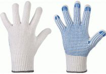 12 x Strickhandschuhe Gr 10 mit Noppen blau Handschuhe Arbeitshandschuhe 