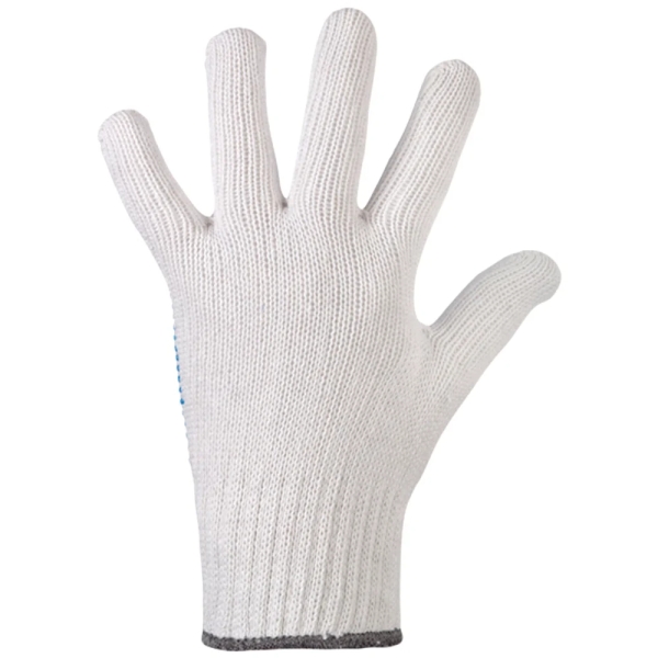 F-STRONGHAND, Strick, mit Noppen, Arbeitshandschuhe, *KORLA*, VE: 240 Paar, wei�/blau