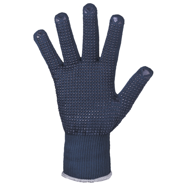 F-STRONGHAND, Strick, mit Noppen, Arbeitshandschuhe, *ZIBO* , VE: 240 Paar, blau