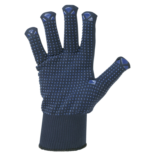 F-STRONGHAND, Strick, mit Noppen, Arbeitshandschuhe, *HENAN*, VE: 240 Paar, blau