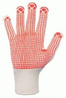 F-STRONGHAND-Strick-Arbeits-Handschuhe, NINGBO, weiß mit roten No