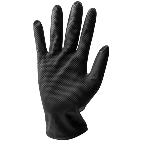 F-STRONGHAND, Nitril-Einweghandschuhe, puderfrei, *GRIP SCHWARZ*,Spenderbox � 50 St�ck, VE: 10 Boxen, schwarz