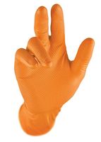 F-STRONGHAND, Nitril-Einweg-Einmal-Handschuhe, puderfrei, *GRIP ORANGE*, Pkg á 50 Stück, VE = 1 Pkg, orange