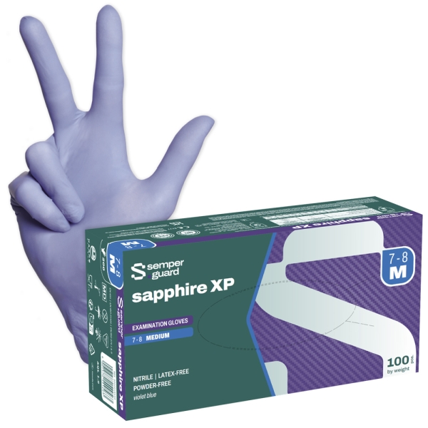 F-SEMPERGUARD, Nitril-Einweghandschuhe, *SEMPERGUARD NITRIL Xtra Lite*, Box á 200 Stück, VE: 10 Boxen, blau