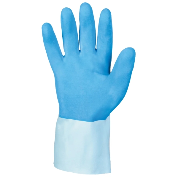 F-SURF, Chemikalienschutz, Latex, Arbeitshandschuhe, *MORATUWA*, VE: 120 Paar, blau