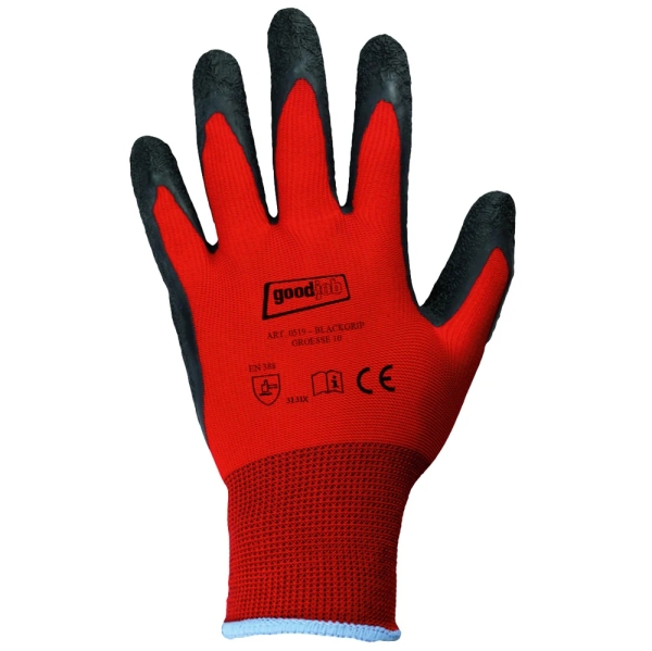 F-GOODJOB, Latex, Arbeitshandschuhe *BLACKGRIP*, VE: 120 Paar, schwarz