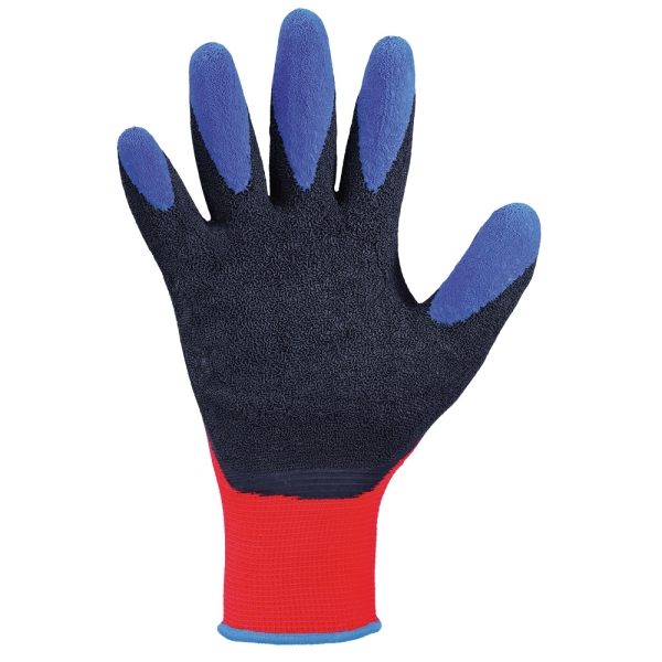 F-STRONGHAND, Feinstrick, Arbeitshandschuhe, *TIP GRIP*, VE: 120 Paar, rot/schwarz/blau