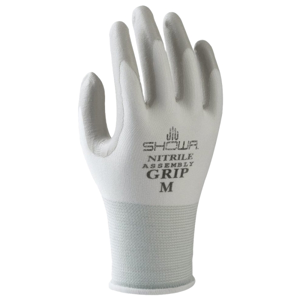 F-*SHOWA 370 WHITE* SHOWA® HANDSCHUHE-NYLON / NITRIL, WEISS, CAT 2