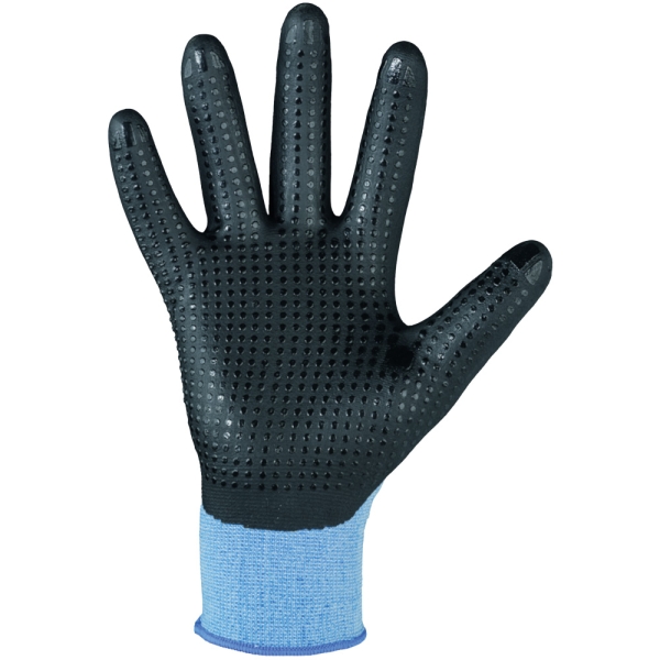 F-STRONGHAND, Polyester, Nitrilbeschichtung, mit Noppen, Arbeitshandschuhe, *HANTING*, VE: 120 Paar, blau
