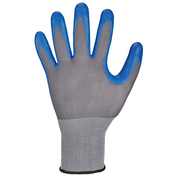 F-STRONGHAND, Nylon, Nitrilbeschichtung, Arbeitshandschuhe,*DELTANA*, VE: 144 Paar, grau/blau