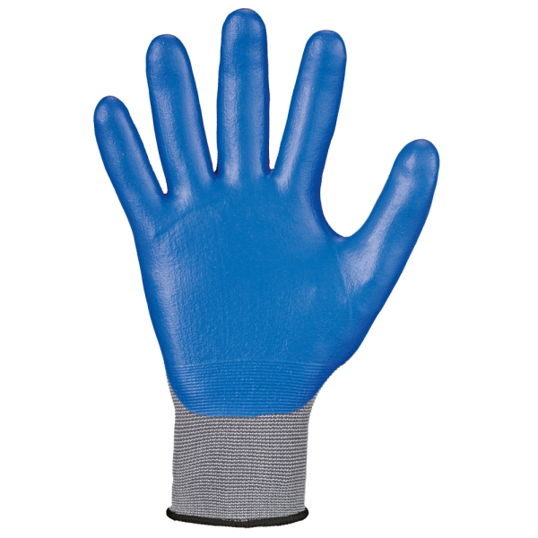 F-STRONGHAND, Nylon, Nitrilbeschichtung, Arbeitshandschuhe,*DELTANA*, VE: 144 Paar, grau/blau