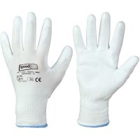 F-GOOD job, Polyester-Arbeits-Handschuhe, WHITEGRIP, weiß