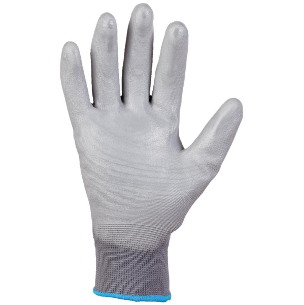 F-STRONGHAND, Polyester, PU beschichtet, Arbeitshandschuhe, *GREYGRIP*, VE: 240 Paar, grau