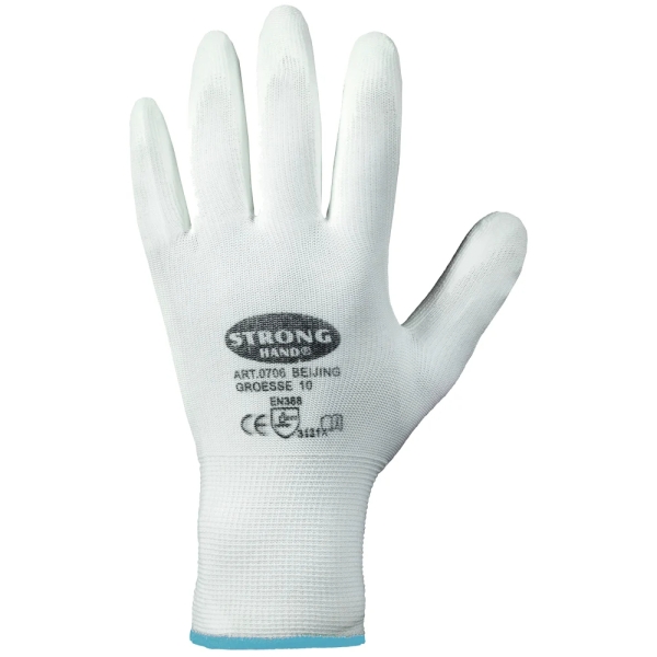 F-STRONGHAND, Nylon, PU beschichtet, Arbeitshandschuhe, *CLASSIC BEIJING*, VE: 240 Paar, wei�
