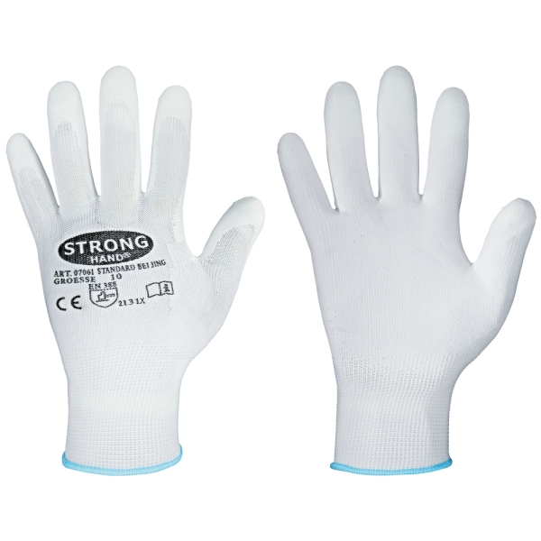 F-STRONGHAND, Nylon, PU beschichtet, Arbeitshandschuhe, *STANDARD BEIJING*, VE: 240 Paar, wei�