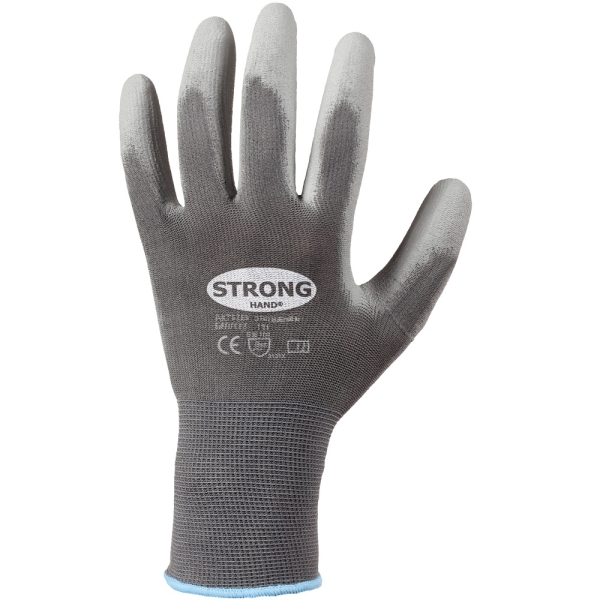 F-STRONGHAND, Nylon, PU beschichtet, Arbeitshandschuhe, *CLASSIC SHENZHEN*, VE: 240 Paar, grau
