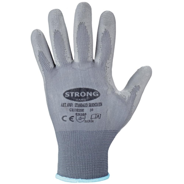 F-STRONGHAND, Nylon, PU beschichtet, Arbeitshandschuhe, *STANDARD SHENZHEN*, VE: 240 Paar, grau