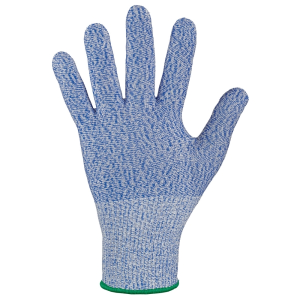 F-SCHNITTSCHUTZ-Feinstrick-Handschuh, *DEERING*, NAHTLOS, VE: 120, blau meliert