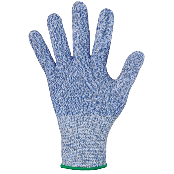 F-SCHNITTSCHUTZ-Feinstrick-Handschuh, *DEERING*, NAHTLOS, VE: 120, blau meliert