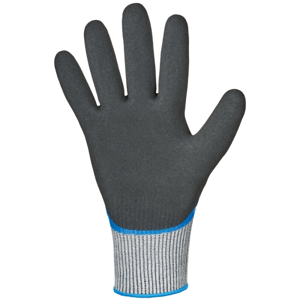 F-LEVEL 5, Schnittschutz, Nitril beschichtet, Arbeitshandschuhe, *DELANO*, VE: 60 Paar, blau/schwarz