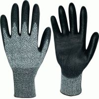 F-Schnittschutz-Arbeits-Handschuhe, AKRON, grau meliert/schwarz
