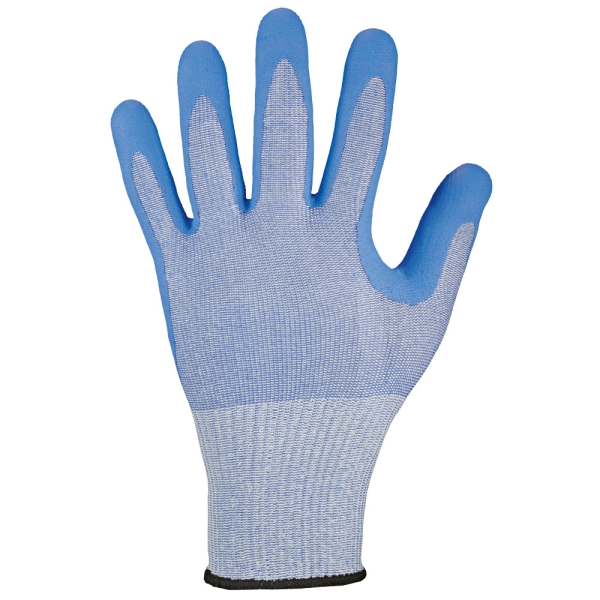 F-SCHNITTSCHUTZ-Feinstrick-Handschuh, *ANCHORAGE*, NAHTLOS, VE: 60, blau meliert