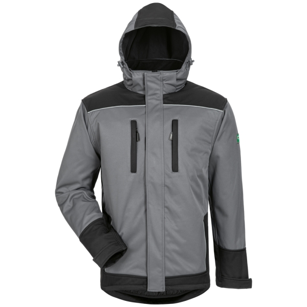 F-ELYSEE-Winter-Softshelljacke, *AJAX*,  grau/schwarz