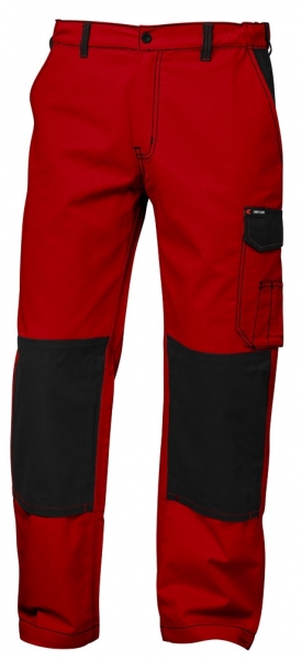 F-CRAFTLAND-Bundhose, Twill *GENT*, rot/schwarz