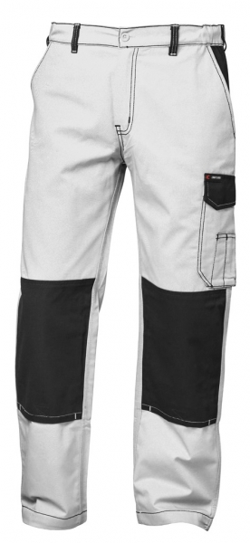 F-CRAFTLAND-Arbeits-Berufs-Bund-Hose, Twill *MONS*, wei/grau