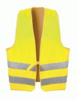 F-WICATEX-Warn-Schutz, Textil Arbeits-Sicherheits-Berufs-Weste, WALTER, fluoreszierend gelb