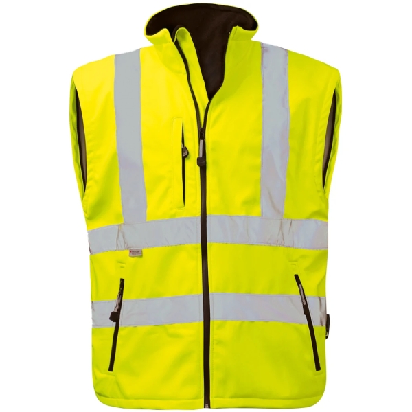 F-ELYSEE-Warnschutz-Softshell-Jacke, *LOGAN*, fluoreszierend gelb