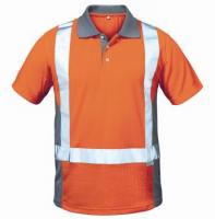 F-ELYSEE-Warn-Schutz--Polo-Shirt, EINDHOVEN, orange/grau