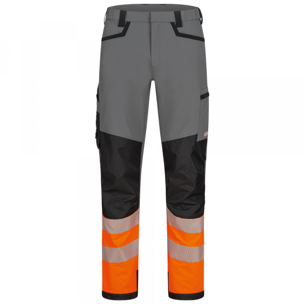 F- Warnschutz Stretch Bundhose, *VIANDEN*, Farbe: grau/ schwarz/ orange