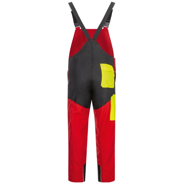 F-ELYSEE*SPEIERLING* SCHNITTSCHUTZLATZHOSE ROT/SCHWARZ/GELB