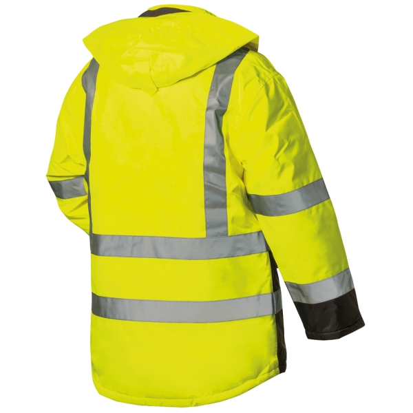 F-ELYSEE-Warnschutz-Parka, *JANNIS*, fluoreszierend gelb/marine abgesetzt