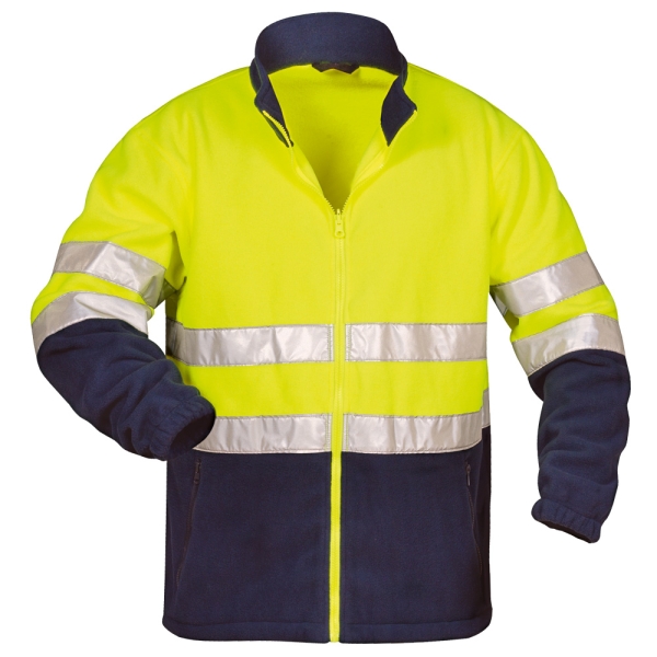 F-SAFESTYLE-3 in1 Warnschutz-Jacke, *ALF*, fluoreszierend gelb/marine