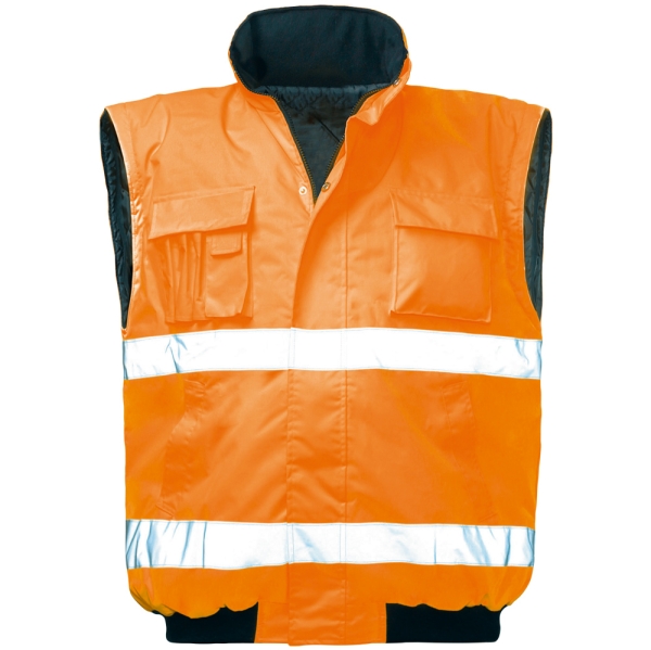 F-SAFESTYLE-Warnschutz-Pilotenjacke, *TOM*, fluoreszierend orange