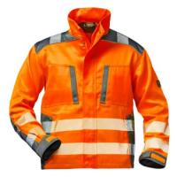 F-SAFESTYLE-Warn-Schutz-Arbeits-Berufs-Jacke, *STRABURG*, orange/grau