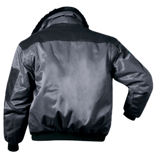 F-NORWAY-Pilotenjacke, *TROMSOE*, 250g/m�, grau/schwarz abgesetzt