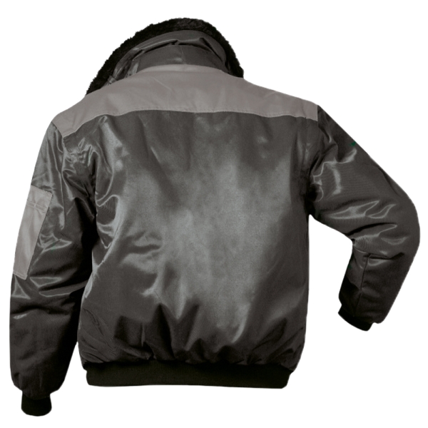 F-NORWAY-Pilotenjacke, *ASKIM*, 250g/m�, schwarz/grau abgesetzt