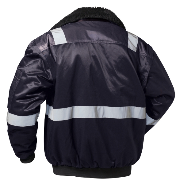 F-NORWAY-Pilotenjacke mit Reflexstreifen, *ROGNAN*, 250g/m�, marine