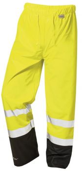 F-NORWAY-Warnschutz-PU-Regenbundhose, *DIRK*, gelb/schwarz
