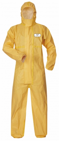 FELDTMANN-TECTOR-Einweg-Schutz-Anzug, Einmal-Maler-Overall, *BLUMENTHAL*, gelb, VE = 20 Stück