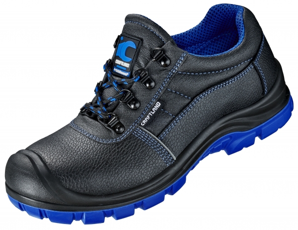 F-S1-CRAFTLAND-Sicherheits-Arbeits-Berufs-Schuhe, Halbschuhe, *DANZIG K*, schwarz/blau abgesetzt