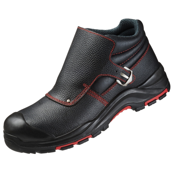 F-S3-BASIC-LINE-Schwei�er-Sicherheitsstiefel, *MAGDEBURG �K*, schwarz/rot abgesetzt