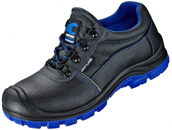 F-S3-CRAFTLAND-Sicherheits-Arbeits-Berufs-Schuhe, Halbschuhe, *KRAKAU K*, schwarz/blau abgesetzt