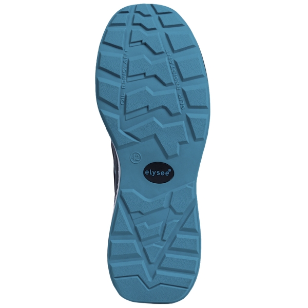 F-*CUSHIONPRO� FLEX II* HALBSCHUHE S1PS-*ELYSEE�* SCHWARZ/ PETROL ABGESETZT EN ISO 20345:2022 + A1:2024 S1PS FO SR SC ESD