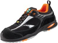 F-S1-ELYSEE-Sicherheits-Arbeits-Berufs-Schuhe, Halbschuhe, *NARDO*, schwarz/silber-orange abgesetzt