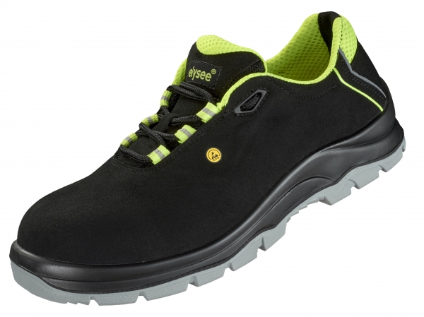 F-S3-ELYSEE-Sicherheits-Arbeits-Berufs-Schuhe, Halbschuhe, *LORETO*, ESD, schwarz/gelb